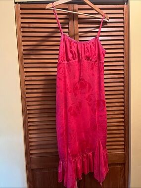 Finesse Fuchsia Slip Midi Dress